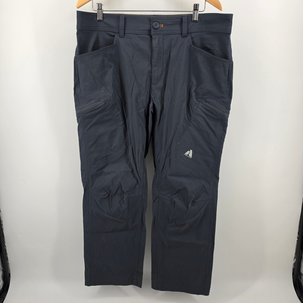 Eddie Bauer First Ascent Guide Pro Pants Mens 38x30 Gray Hiking Outdoor Cargo